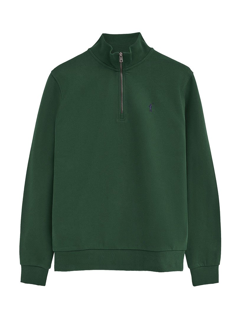 Sweatshirt com meio fecho regular fit Verde