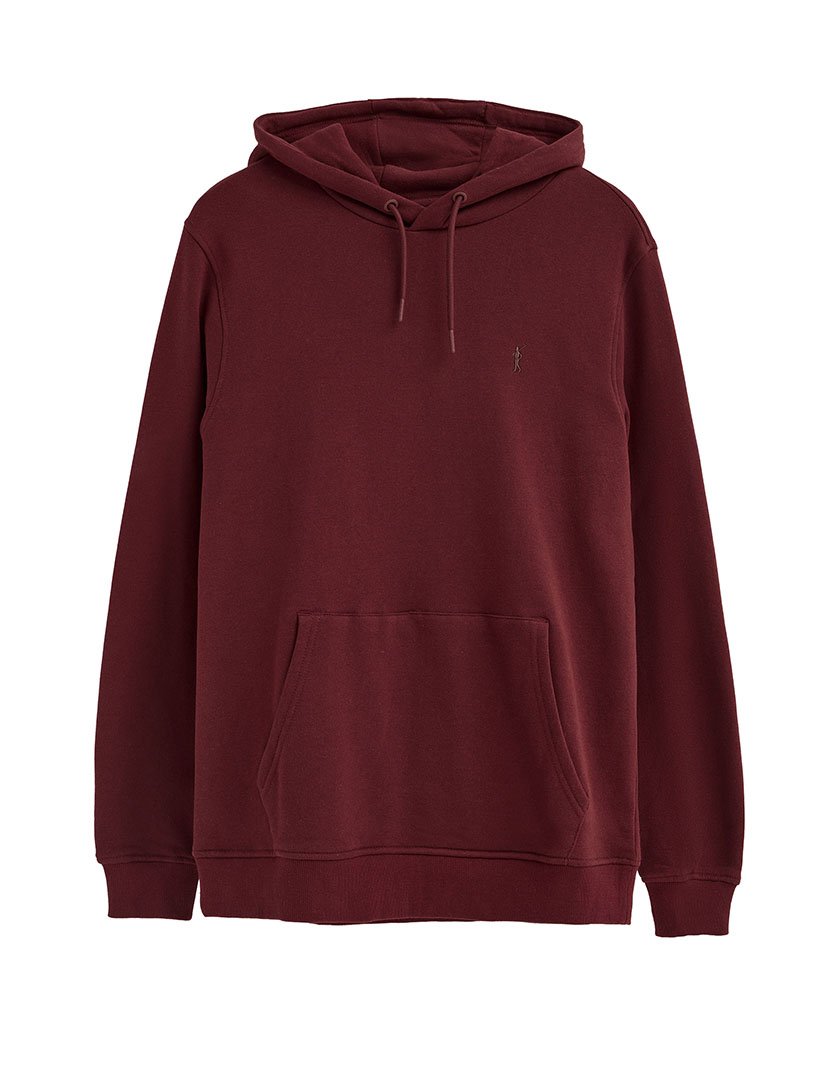 Sweatshirt com capuz slim fit Bordô