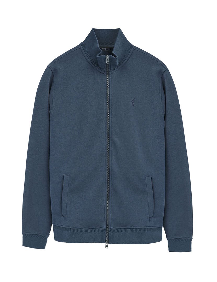 Cardigan com fecho Azul