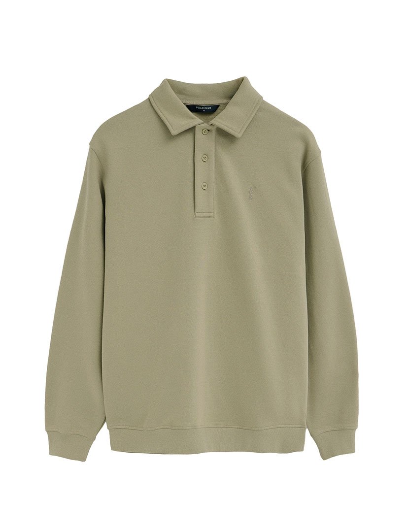 Pólo de manga comprida regular fit Verde