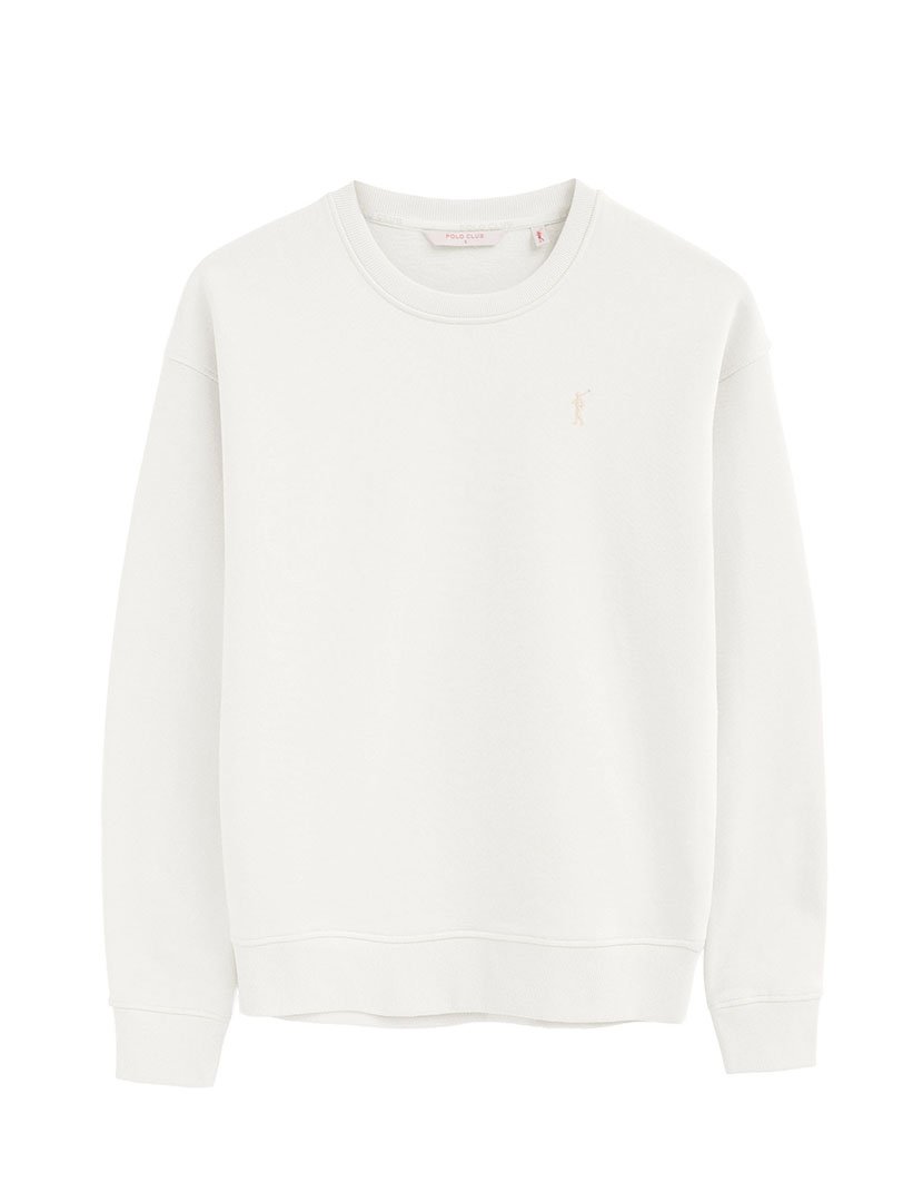 Sweatshirt boxy fit Bege