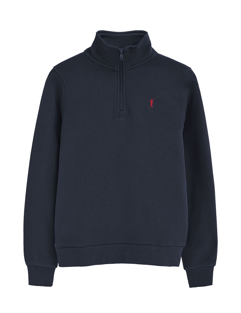 Sweatshirt com meio fecho Seldon Azul Marinho
