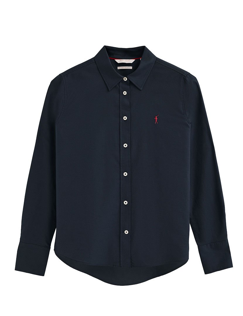 Camisa de manga comprida Oxford Azul Marinho