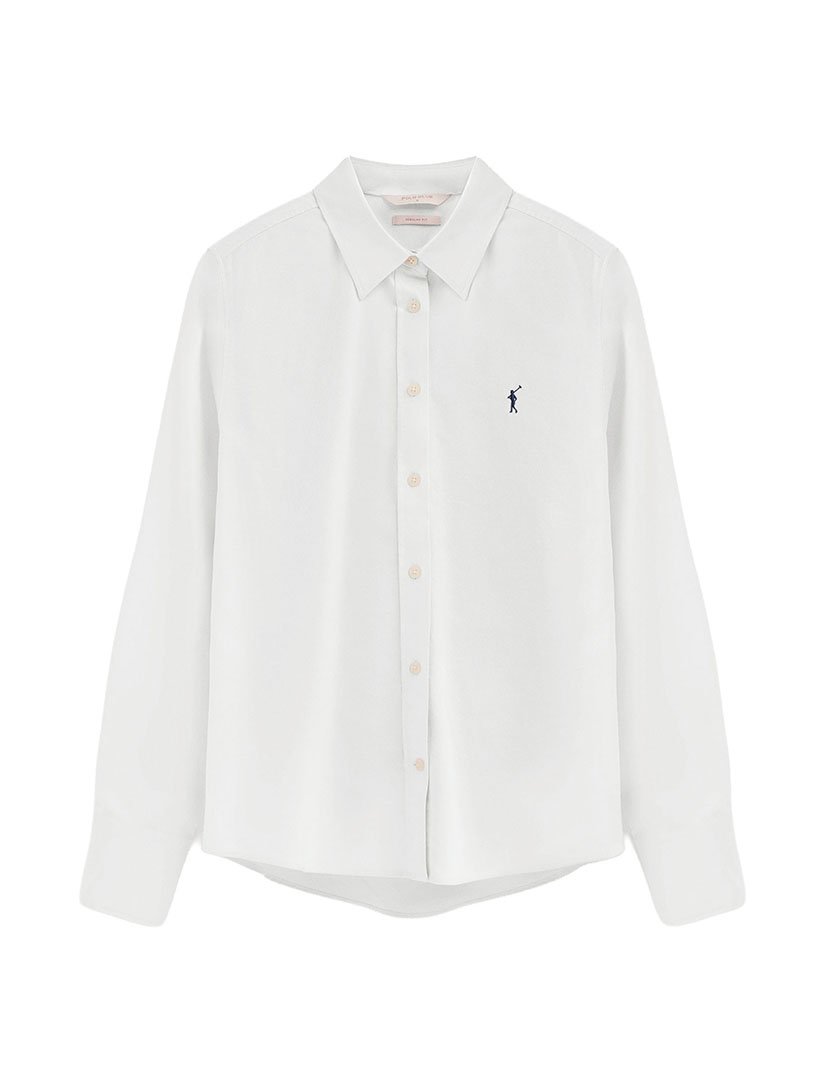 Camisa de manga comprida Oxford Branco