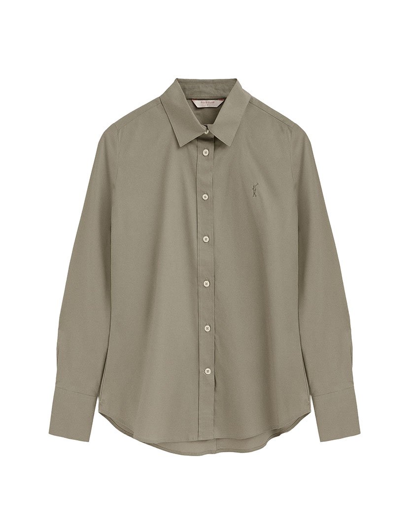 Camisa de manga comprida slim fit Verde