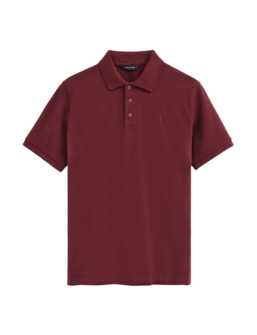 Pólo regular fit Bordô