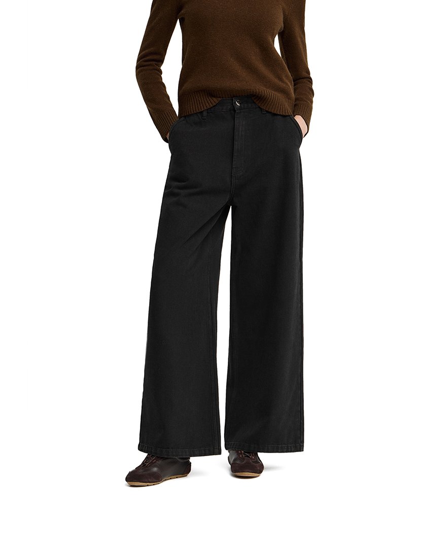 Calças de ganga Wide Leg Preto