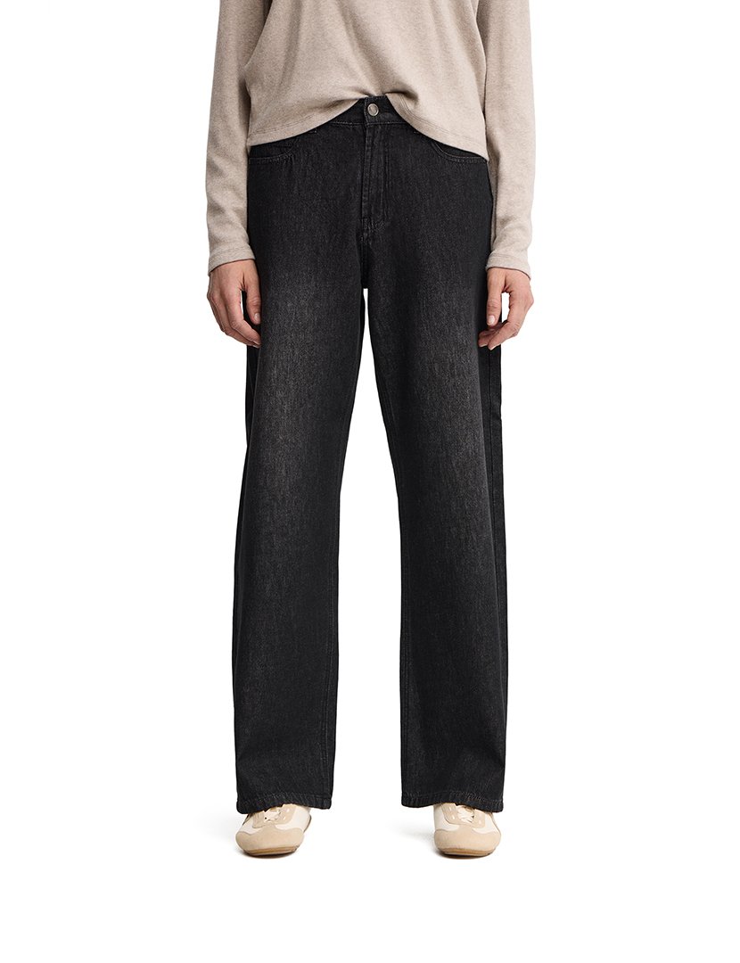 Calças de ganga Wide Leg Cinzento Escuro