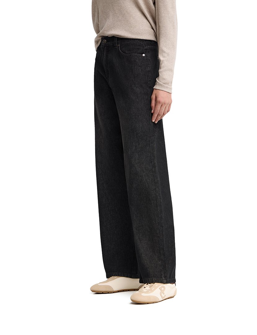Calças de ganga Wide Leg Cinzento Escuro