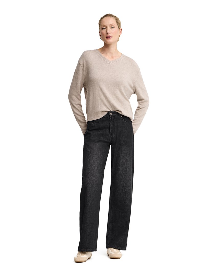 Calças de ganga Wide Leg Cinzento Escuro