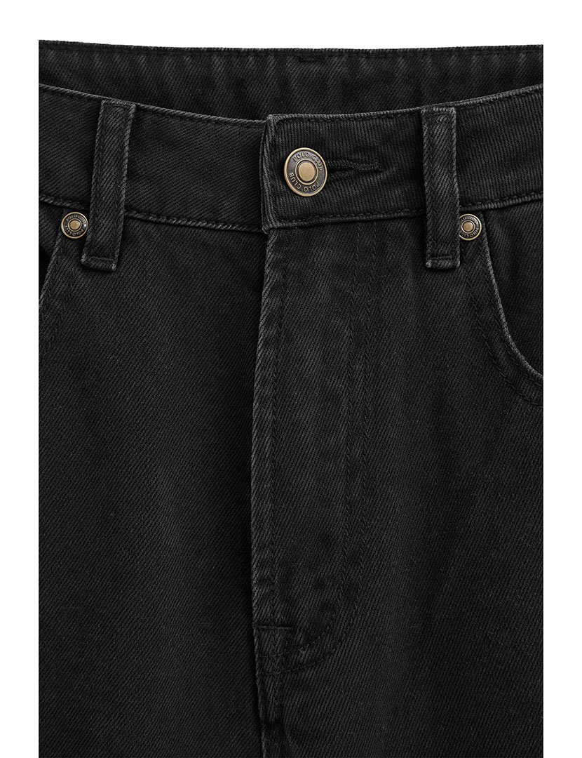 Calças de ganga Straight Fit Preto