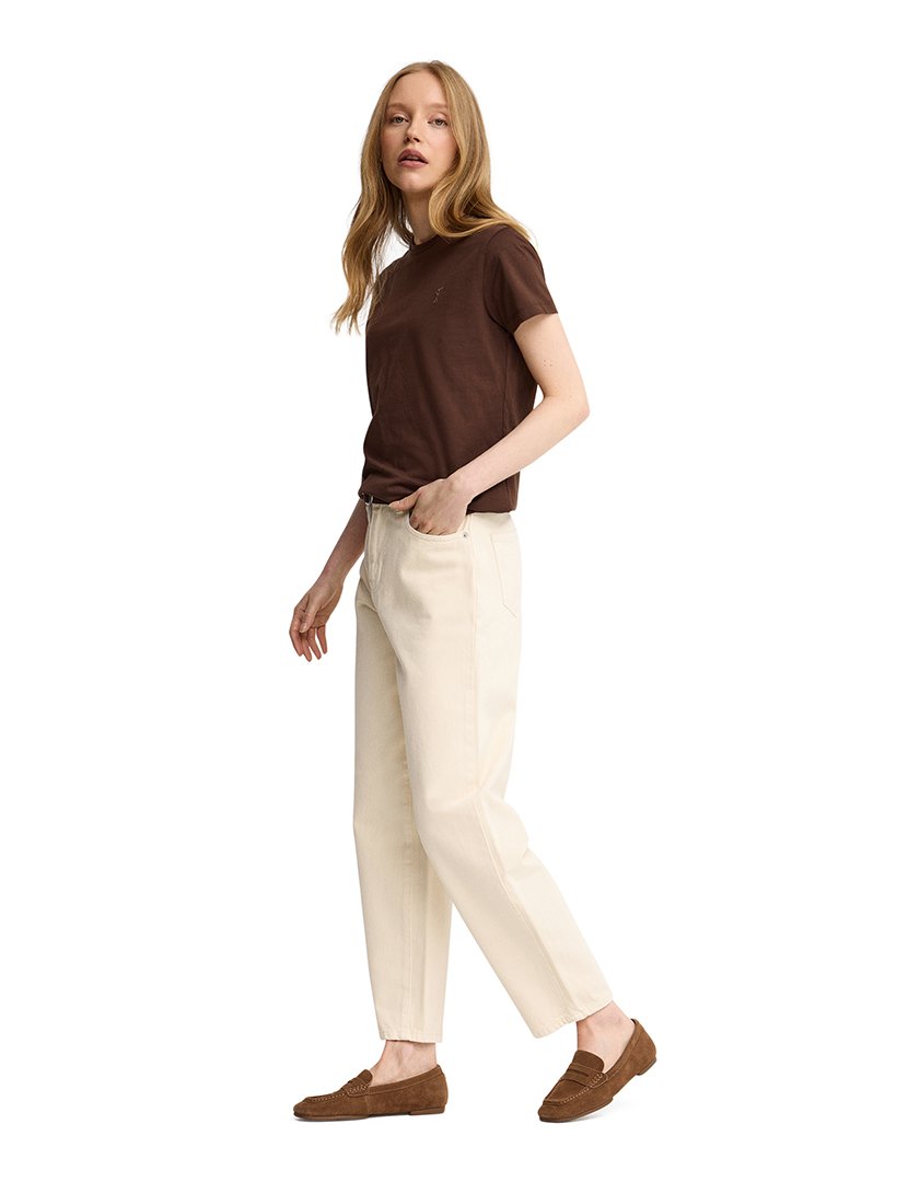 T-Shirt regular fit Castanho