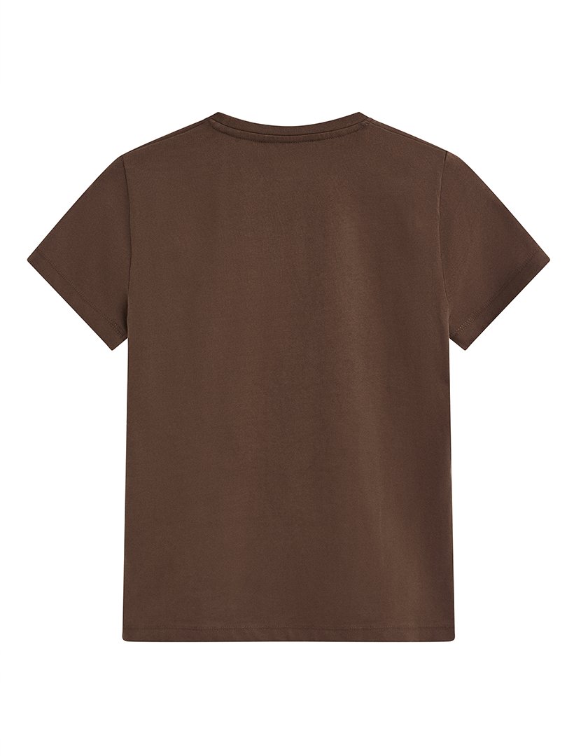 T-Shirt regular fit Castanho